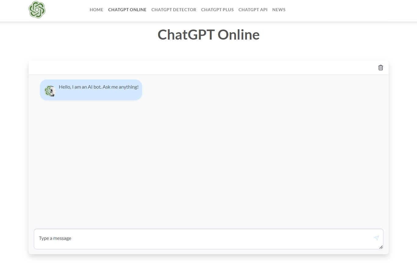 Start chatting ChatGPT Online
